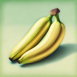 A high-quality pastel drawing featuring a ripe banana