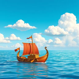 A vibrant animated scene inspired by the movie Moana, showcasing a picturesque ocean landscape