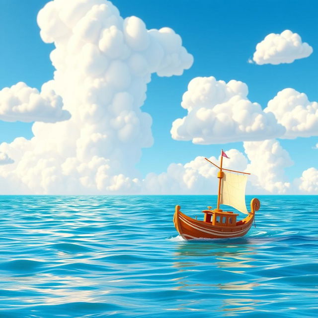 A vibrant animated scene inspired by the movie Moana, showcasing a picturesque ocean landscape