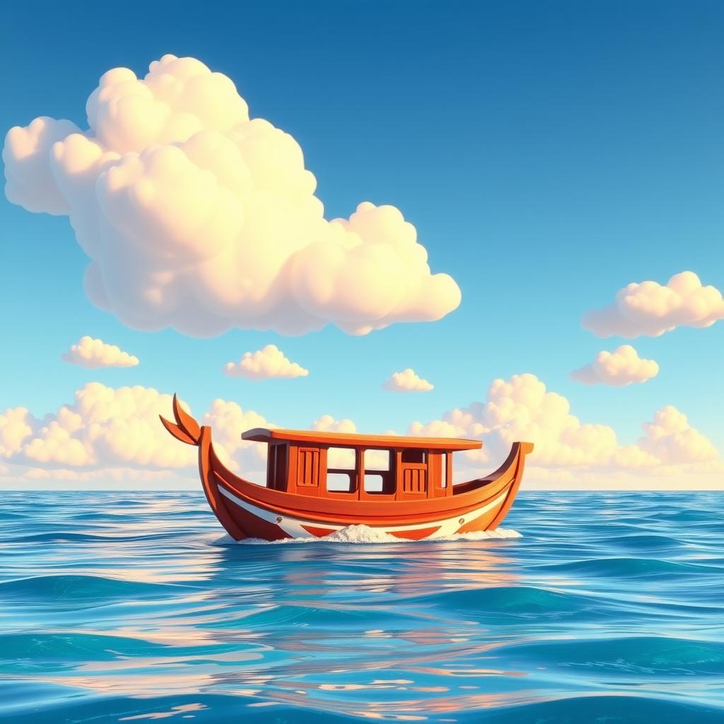 A vibrant animated scene inspired by the movie Moana, showcasing a picturesque ocean landscape