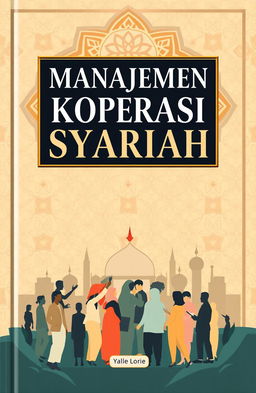 A visually striking book cover design for a book about Syariah cooperative management