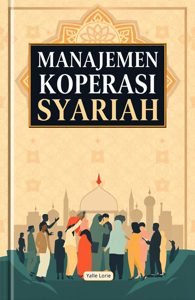 A visually striking book cover design for a book about Syariah cooperative management