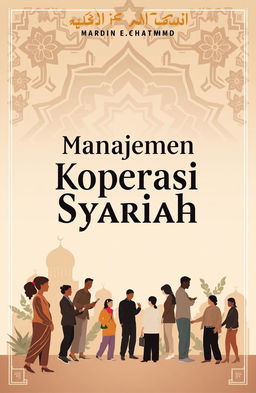 A visually striking book cover design for a book about Syariah cooperative management