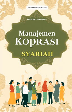 A visually striking book cover design for a book about Syariah cooperative management