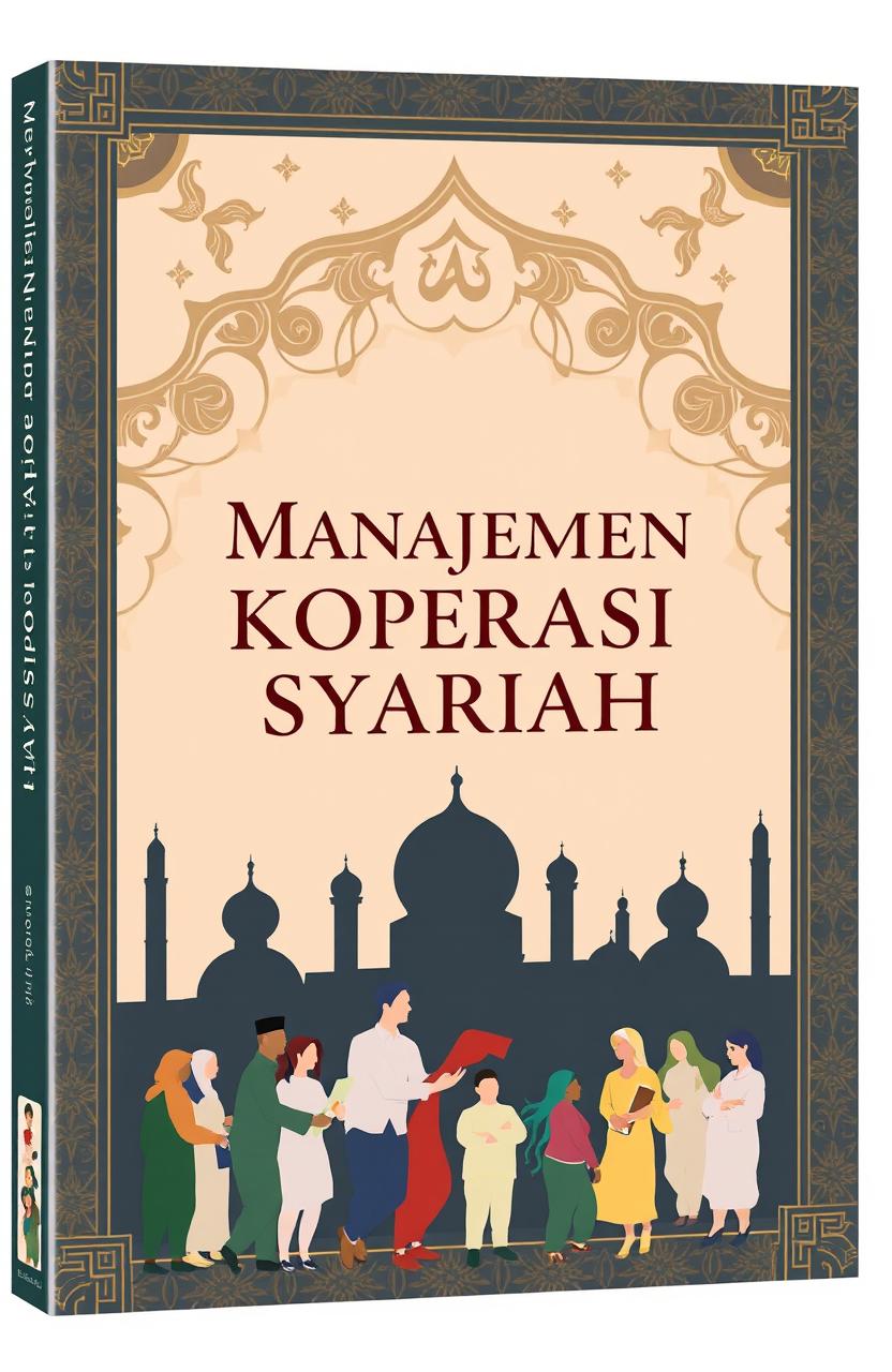 A visually striking book cover design for a book about Syariah cooperative management