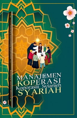 A captivating book cover design focused on Islamic cooperative management