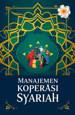 A captivating book cover design focused on Islamic cooperative management