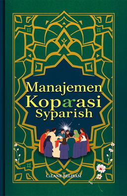 A captivating book cover design focused on Islamic cooperative management