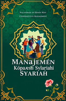 A captivating book cover design focused on Islamic cooperative management