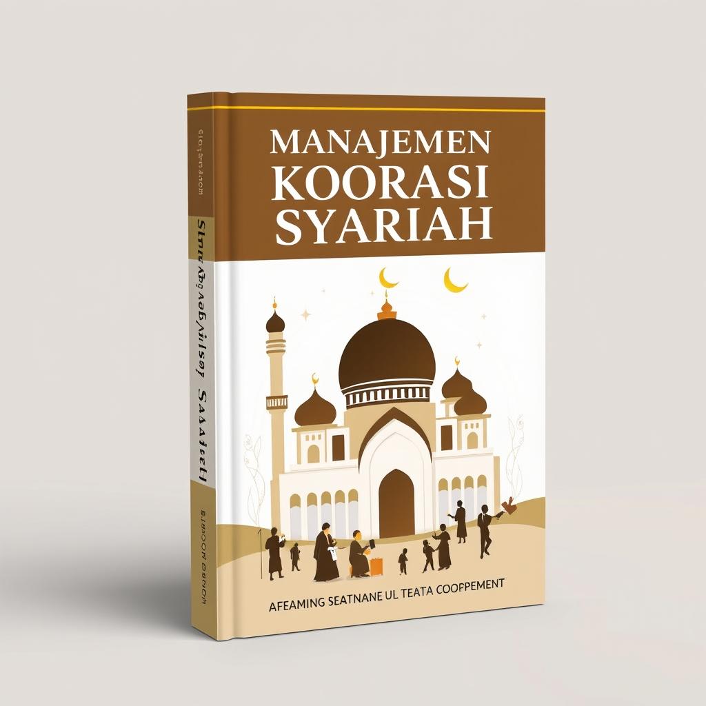 A visually appealing book cover design focused on Islamic cooperative management