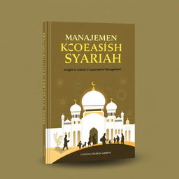 A visually appealing book cover design focused on Islamic cooperative management