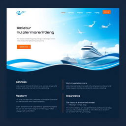 A modern and professional design concept for an aviation and maritime organization