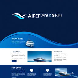 A modern and professional design concept for an aviation and maritime organization