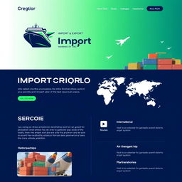 A contemporary and sophisticated design for an import and export company specializing in maritime and air transport