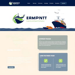 A contemporary and sophisticated design for an import and export company specializing in maritime and air transport