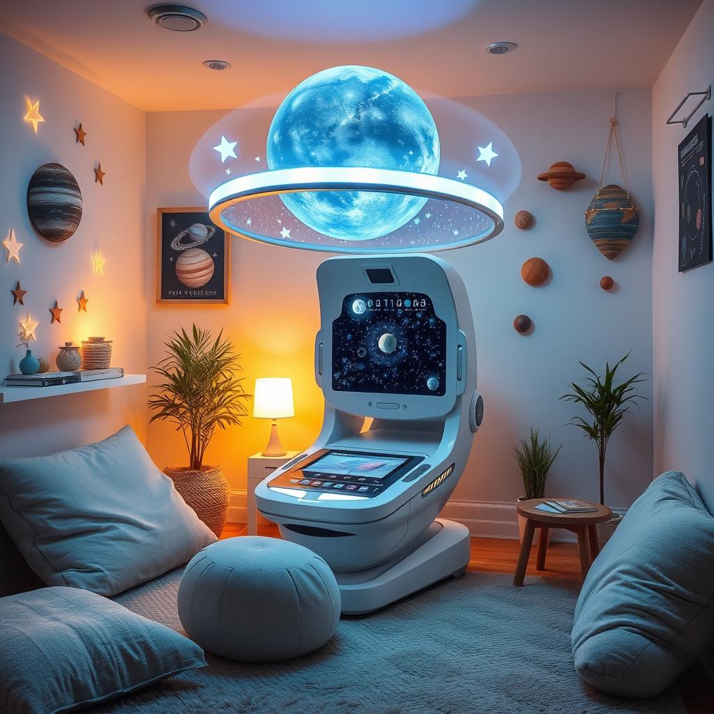 A futuristic device designed for the visually impaired to imagine space