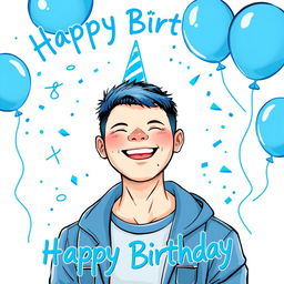 A cute portrait of Thai actor Nanon Korapat, celebrating his birthday