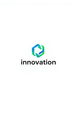 A modern and minimalist logo design featuring a geometric shape that represents innovation, with a clean font displaying the name of the brand