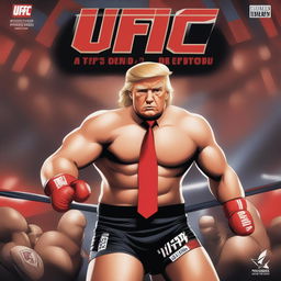 A comic book cover-style image depicting Donald Trump making a UFC debut