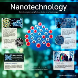 An informative and visually appealing poster presentation showcasing nanotechnology