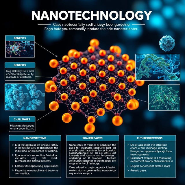 An informative and visually appealing poster presentation showcasing nanotechnology