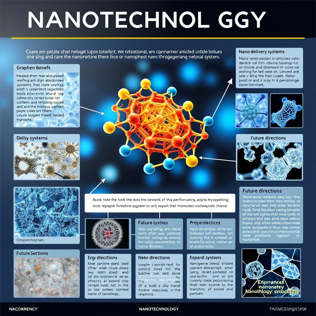 An informative and visually appealing poster presentation showcasing nanotechnology
