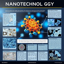 An informative and visually appealing poster presentation showcasing nanotechnology