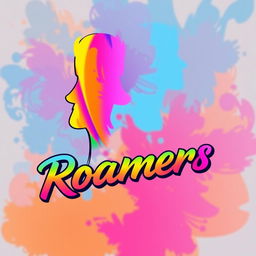 An artistic t-shirt design featuring a colorful, abstract outline of a face without any facial features like eyes or nose