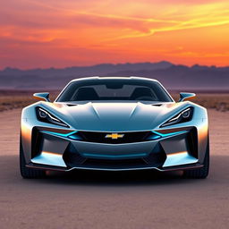 A stunning digital rendering of a futuristic sports car featuring a sleek and modern design in a striking silver color