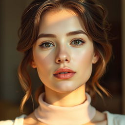 Aesthetic portrait of a person with a stylish ring nose pin, showcasing their facial features elegantly