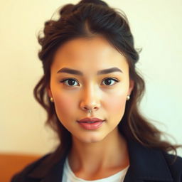 Aesthetic portrait of a person with a stylish ring nose pin, showcasing their facial features elegantly