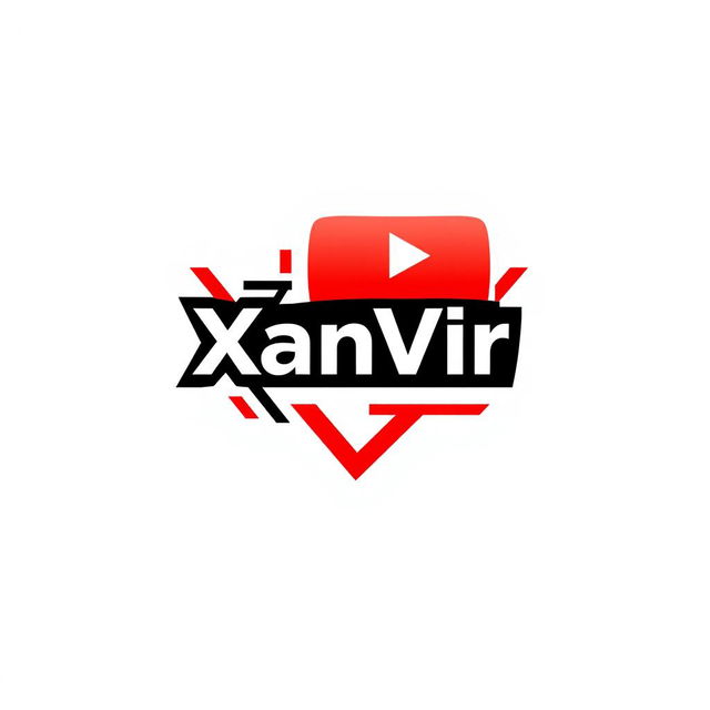 A sleek and modern YouTube logo featuring the name "XanVir" prominently displayed