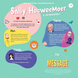 Design a vibrant and engaging poster for a movie featuring Sally Hawkins and Jim Broadbent in a phone call setting