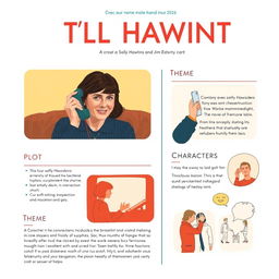 Create a visually engaging poster presentation for the movie featuring Sally Hawkins and Jim Broadbent in a phone call scenario