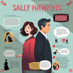 Create a creative and engaging poster presentation inspired by the movie featuring Sally Hawkins and Jim Broadbent as central characters