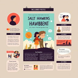 Create a creative and engaging poster presentation inspired by the movie featuring Sally Hawkins and Jim Broadbent as central characters