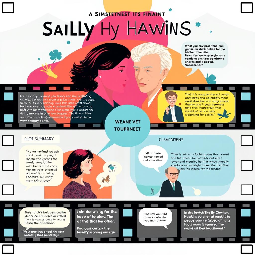 Create a creative and engaging poster presentation inspired by the movie featuring Sally Hawkins and Jim Broadbent as central characters