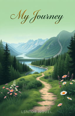 Aesthetic novel cover for a book titled 'My Journey'