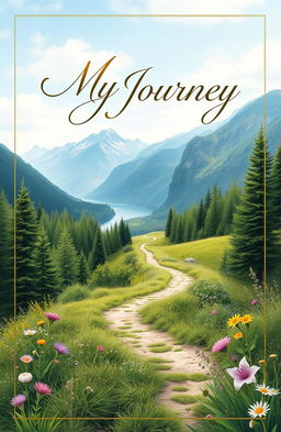 Aesthetic novel cover for a book titled 'My Journey'
