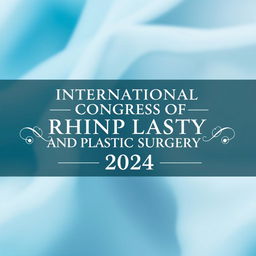 An elegant and visually appealing banner for the 'International Congress of Rhinoplasty and Plastic Surgery in Kermanshah 2024'