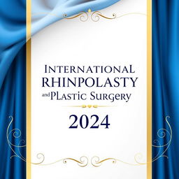 An elegant and visually appealing banner for the 'International Congress of Rhinoplasty and Plastic Surgery in Kermanshah 2024'
