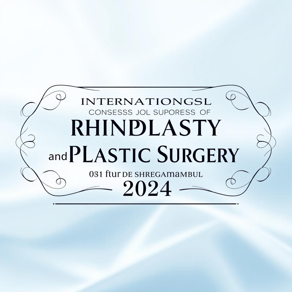 An elegant and visually appealing banner for the 'International Congress of Rhinoplasty and Plastic Surgery in Kermanshah 2024'