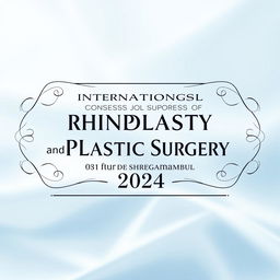An elegant and visually appealing banner for the 'International Congress of Rhinoplasty and Plastic Surgery in Kermanshah 2024'