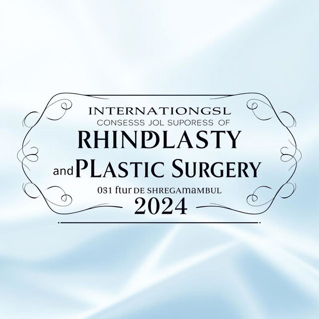 An elegant and visually appealing banner for the 'International Congress of Rhinoplasty and Plastic Surgery in Kermanshah 2024'