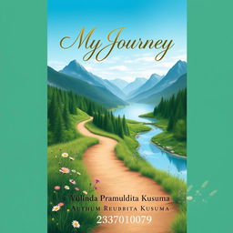 Aesthetic novel cover for a book titled 'My Journey'