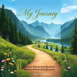 Aesthetic novel cover for a book titled 'My Journey'