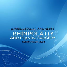 A visually striking banner for the 'International Congress of Rhinoplasty and Plastic Surgery "Kermanshah 2024"'