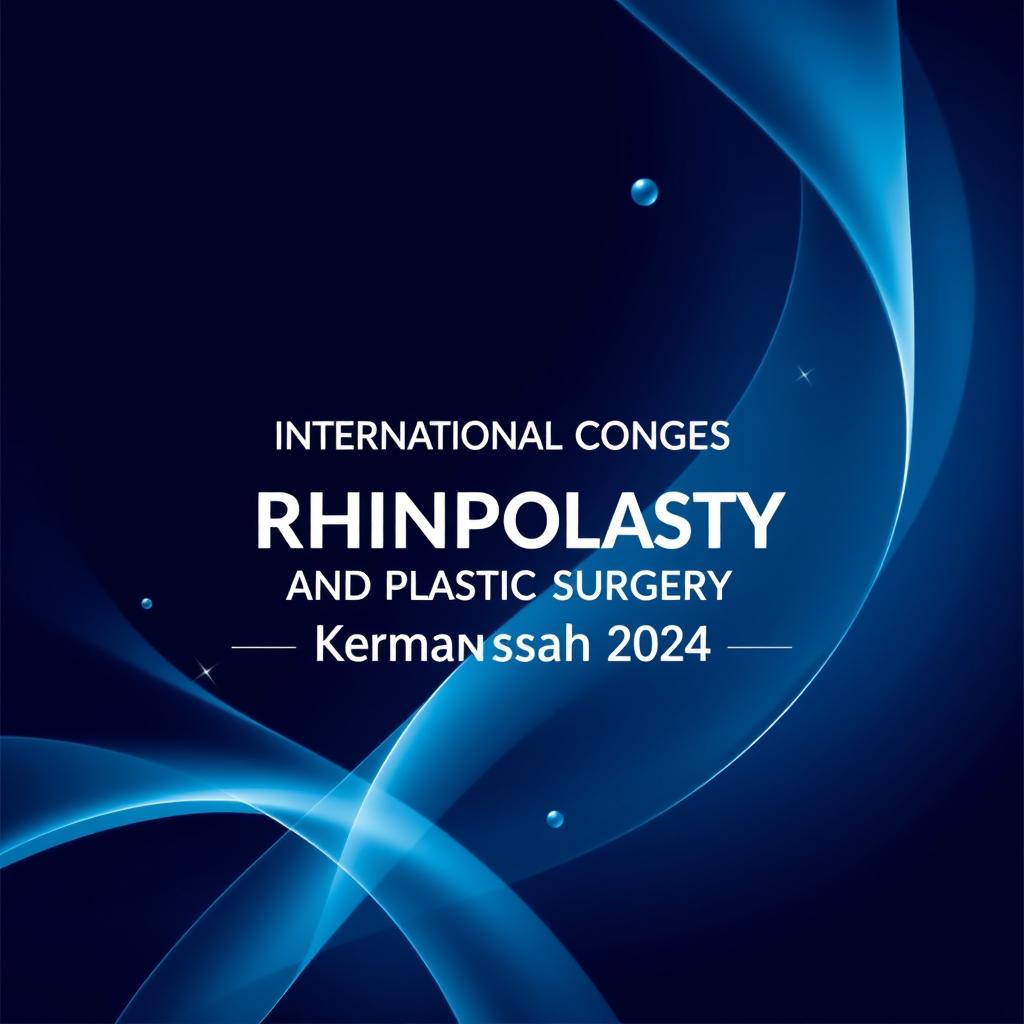 A visually striking banner for the 'International Congress of Rhinoplasty and Plastic Surgery "Kermanshah 2024"'