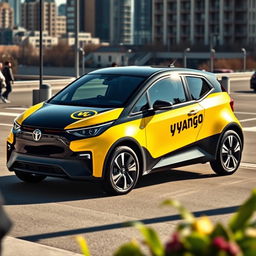 A sleek, modern car featuring prominent Yango branding on the sides and hood