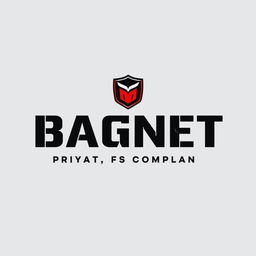 Logo design for a Private Military Company named 'BAGNET', featuring strong and bold typography